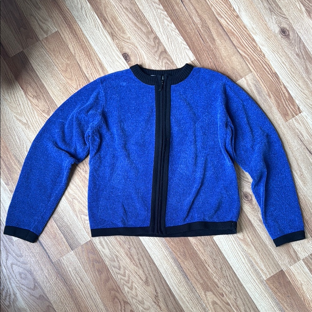 Vintage Amanda Smith Chenille women’s zip sweater